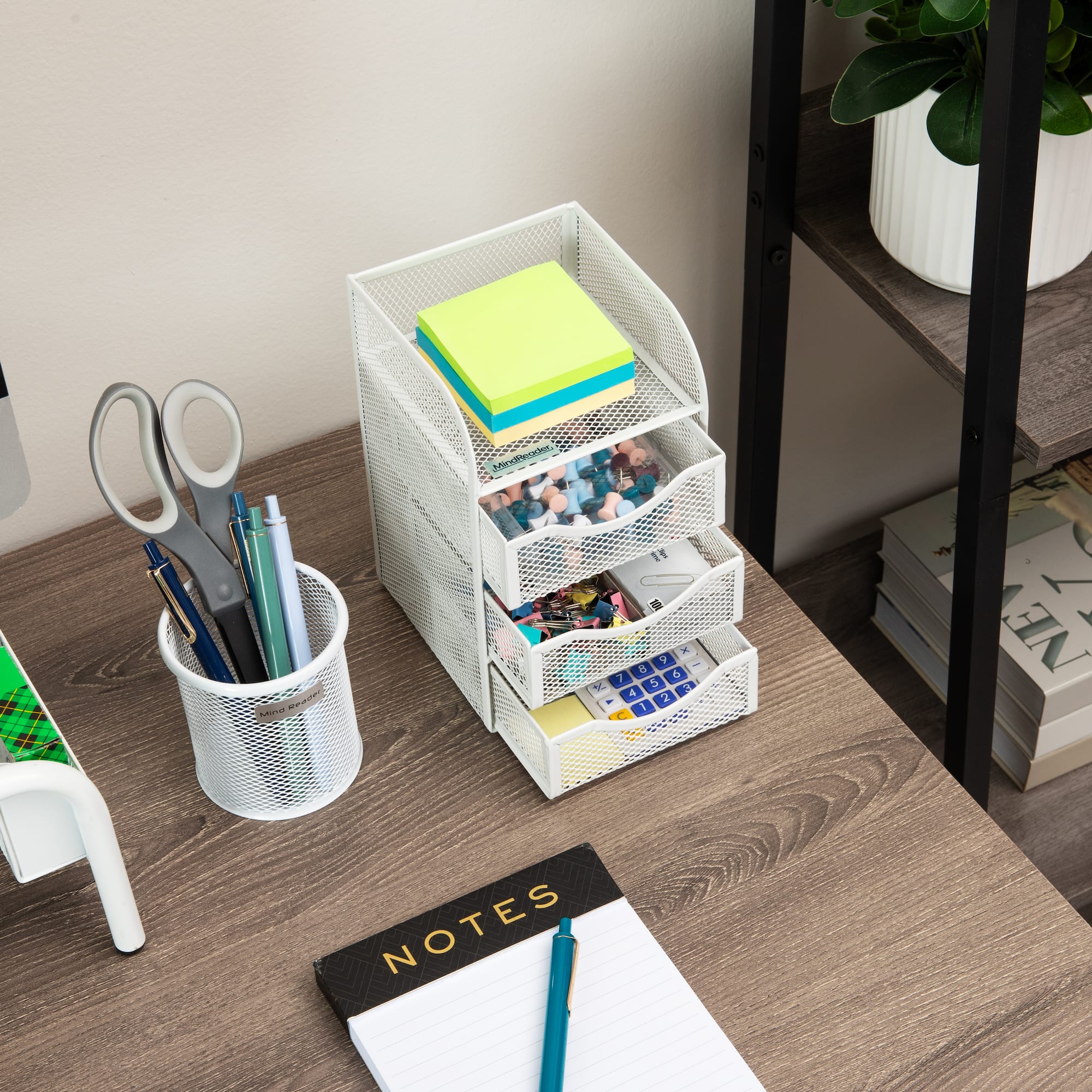Mind Reader 3 Drawers Mini Desk Office Supplies Organizer